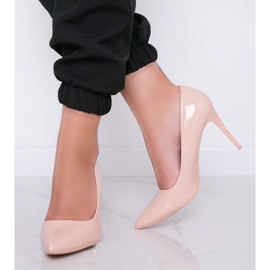 Beige lakatut Tisha -korkokengät 1