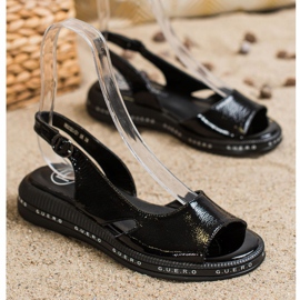 Filippo Mukavat lakatut sandaalit musta 1