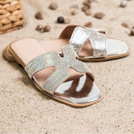 SHELOVET Tyylikkäät tossut, joissa on kuutiometriä hopea 2