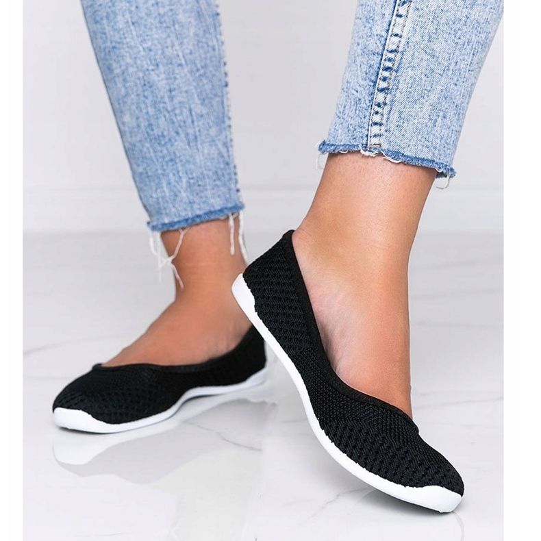 Mustat kangasbalerinat Good Days -kuvioinnilla 1