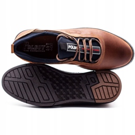 Polbut Miesten nahkakengät rento k24 kameli ruskea 1