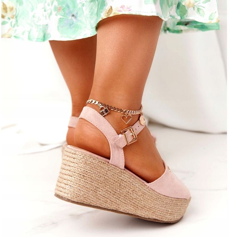 Kiila sandaalit punottu Big Star FF274749 Nude vaaleanpunainen 4