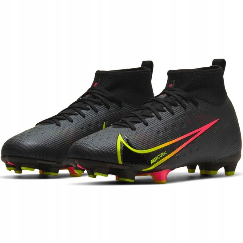 Nike Mercurial Superfly 8 Pro Fg Jr CV0804 090 jalkapallokengät monivärinen musta 2