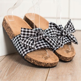 SHELOVET Muodikkaita ruututossuja valkoinen musta 2