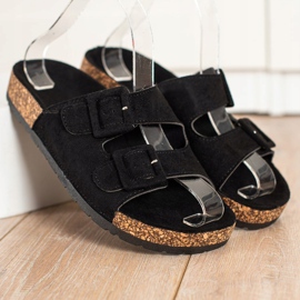 SHELOVET Mukavat tossut soljilla musta 2