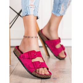 SHELOVET Mukavat tossut soljilla vaaleanpunainen 1