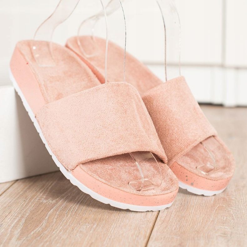 SHELOVET Muodikkaat mokkanahkatossut vaaleanpunainen 2