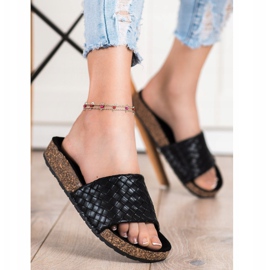 SHELOVET Muodikkaat punotut tossut musta 2