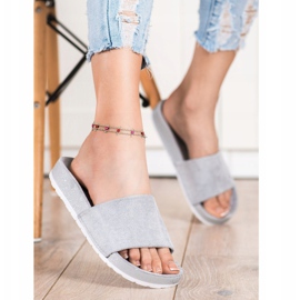 SHELOVET Muodikkaat mokkanahkatossut harmaa 2