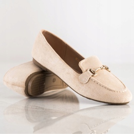 VINCEZA Glitter mokkasiinit beige 1