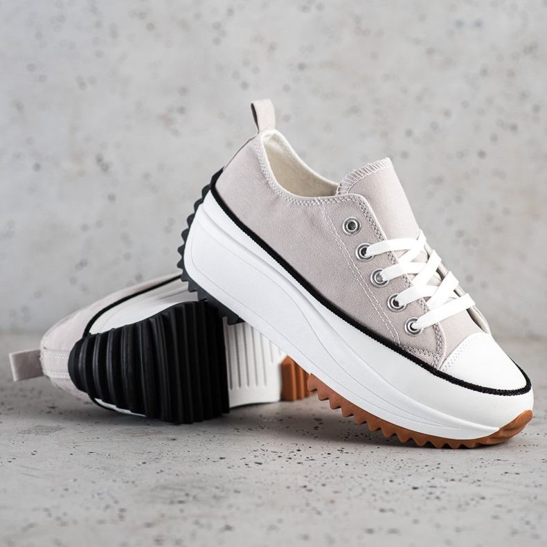 SHELOVET Lenkkarit korkealla alustalla harmaa 1