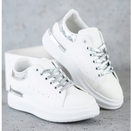 SHELOVET Tennarit, joissa glitteri valkoinen 2