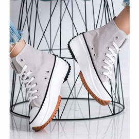 SHELOVET Korkeat lenkkarit lavalla harmaa 2