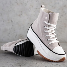 SHELOVET Korkeat lenkkarit lavalla harmaa 1