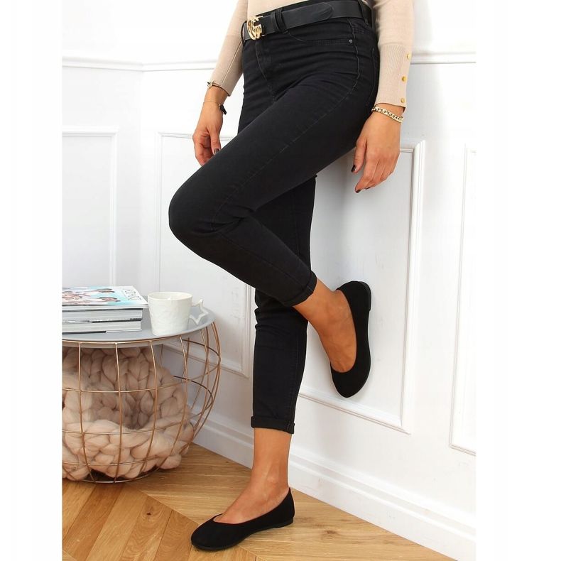 Musta naisten ballerinat JX38 Musta 1