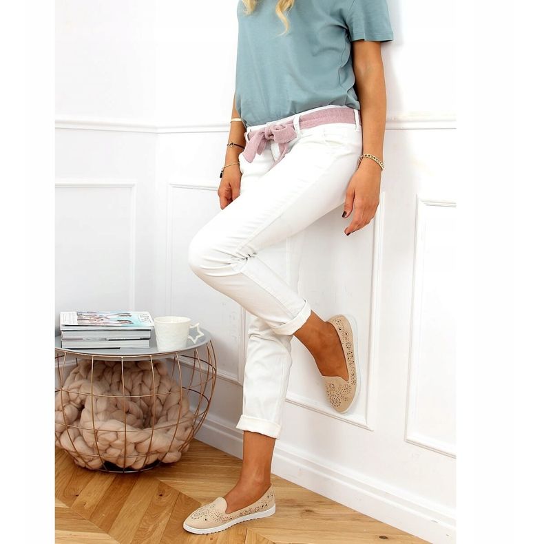 Beige avoimet aukot DY-09 Aprikoosi 1