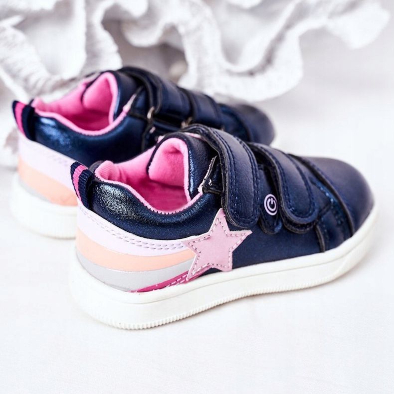 PE1 Lasten ekonahkaiset urheilukengät, joissa sateenkaari tummansininen jasmiini laivastonsininen monivärinen 1