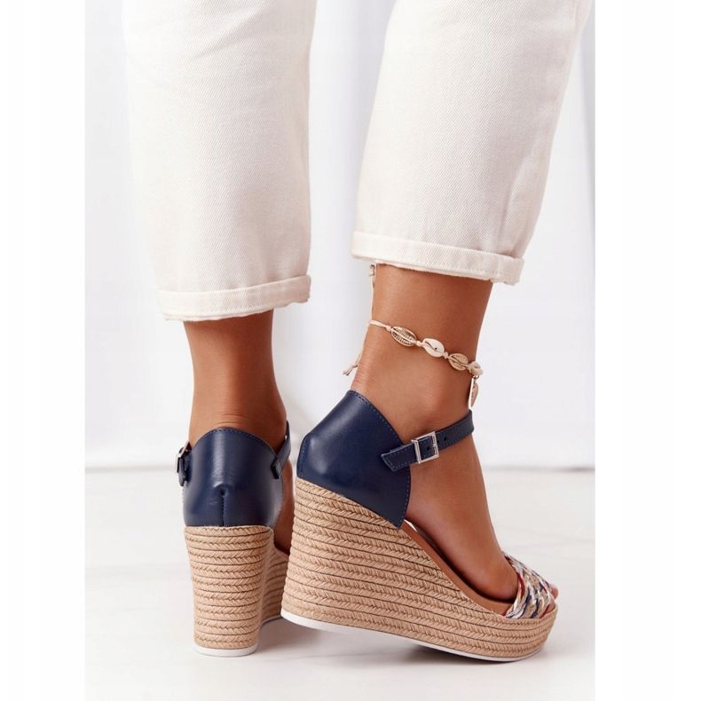 Nahkakiilokengät Maciejka L4869-17 Navy Blue laivastonsininen 1