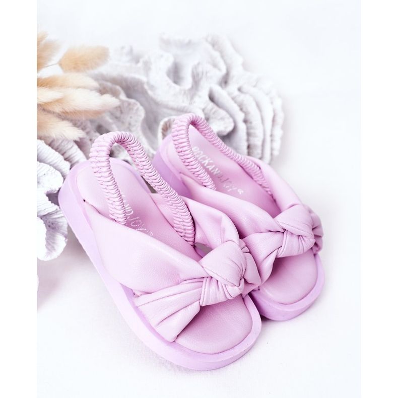 FR1 Lasten sandaalit, joissa violetti purukumi 2