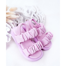 FR1 Lasten sandaalit, joissa on joustinruskea makeus violetti 2