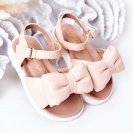 FR1 Lasten sandaalit, joissa rusetti Abbie vaaleanpunainen 2