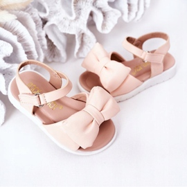 FR1 Lasten sandaalit, joissa rusetti Abbie vaaleanpunainen 3