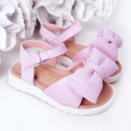 FR1 Lasten sandaalit, joissa rusetti Violetti Abbie 1