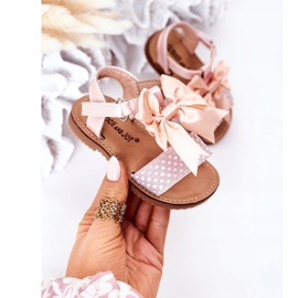 FR1 Lasten sandaalit, joissa rusetti Beebee vaaleanpunainen 2