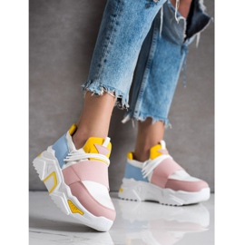 SHELOVET Värikkäät lenkkarit lavalla valkoinen monivärinen 2