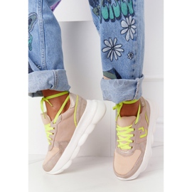 Naisten urheilukengät Platform Lu Boo Beige monivärinen 1