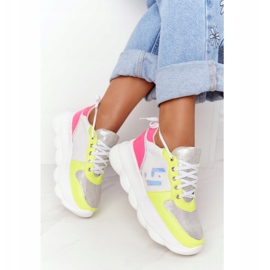 Naisten urheilukengät alustalla lu boo white valkoinen monivärinen 2