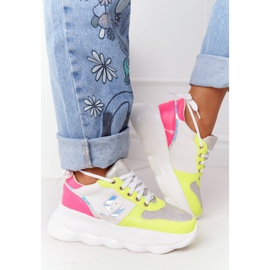 Naisten urheilukengät alustalla lu boo white valkoinen monivärinen 1