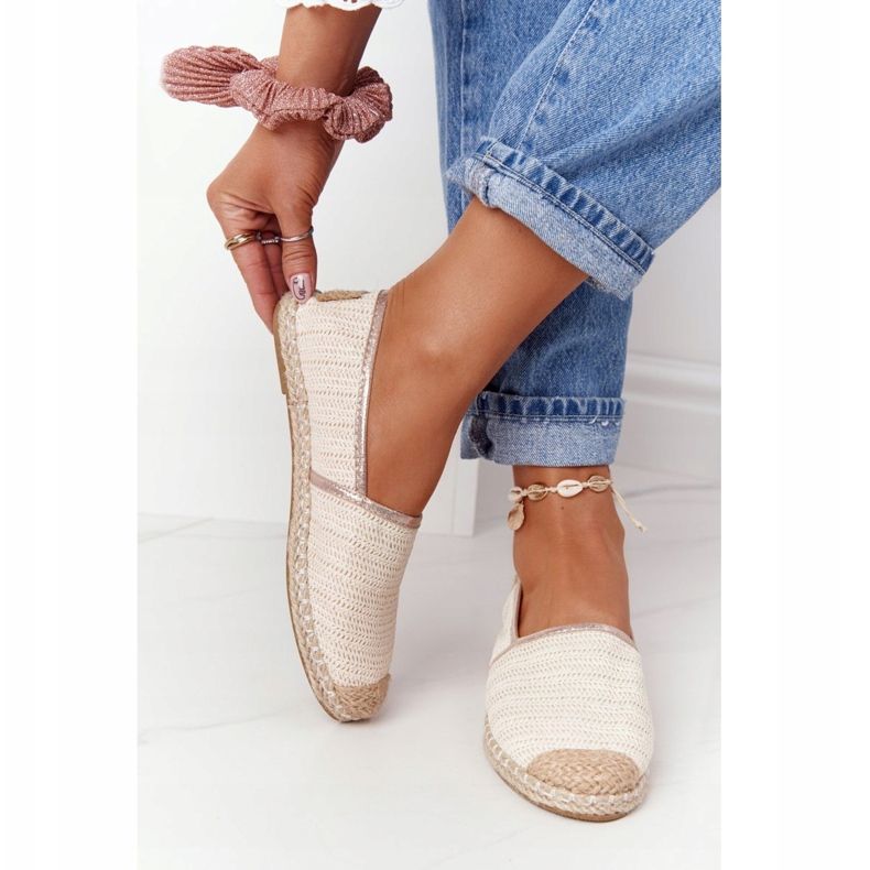 Espadrillot olkipohjalla Lu Boo Ecru beige 1