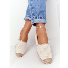 Espadrillot olkipohjalla Lu Boo Ecru beige 2
