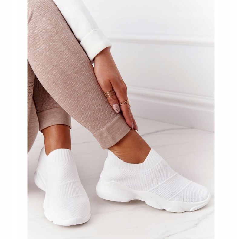 PS1 Naisten urheilukengät Slip-on White Yoga Class valkoinen 1