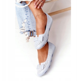 Rio Flore Nahka Ympäristöystävällinen Sininen Ballerinat hopea 2