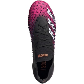 Adidas Predator Freak.1 L Fg M FW7244 jalkapallokengät valkoinen, musta, pinkki musta 1
