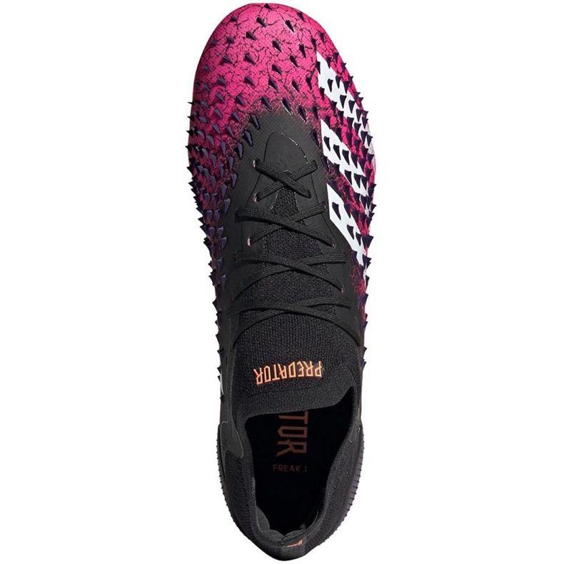 Adidas Predator Freak.1 L Fg M FW7244 jalkapallokengät valkoinen, musta, pinkki musta 1