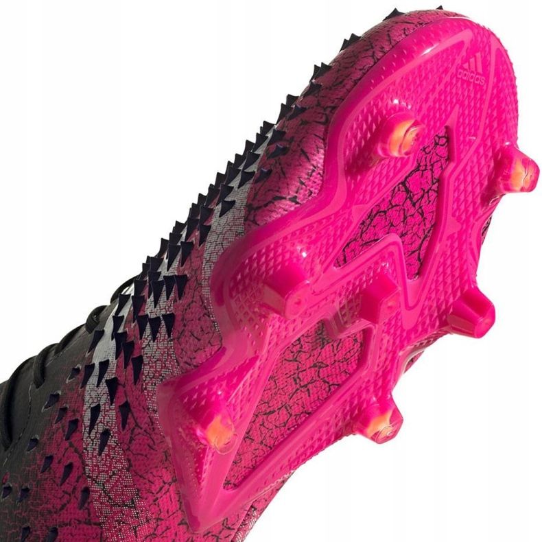 Adidas Predator Freak.1 L Fg M FW7244 jalkapallokengät valkoinen, musta, pinkki musta 2