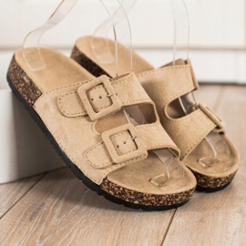 SHELOVET Mukavat tossut soljilla beige 2