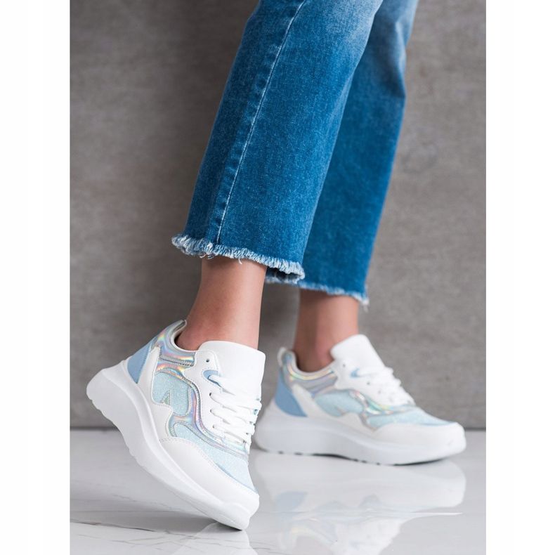 Sweet Shoes Glitterillä varustetut lenkkarit valkoinen sininen 1