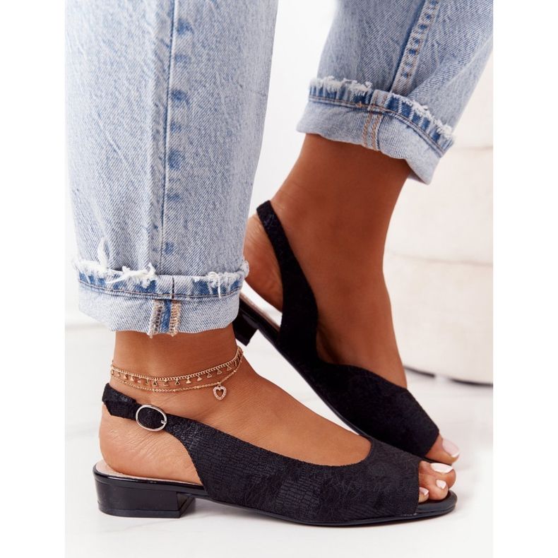 Suede korkokengät Sandaalit Sergio Leone SK807 Musta 2