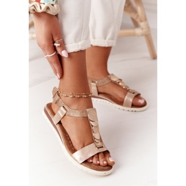 PE1 Litteät sandaalit Milton -kuparikoristeilla kupari- 2