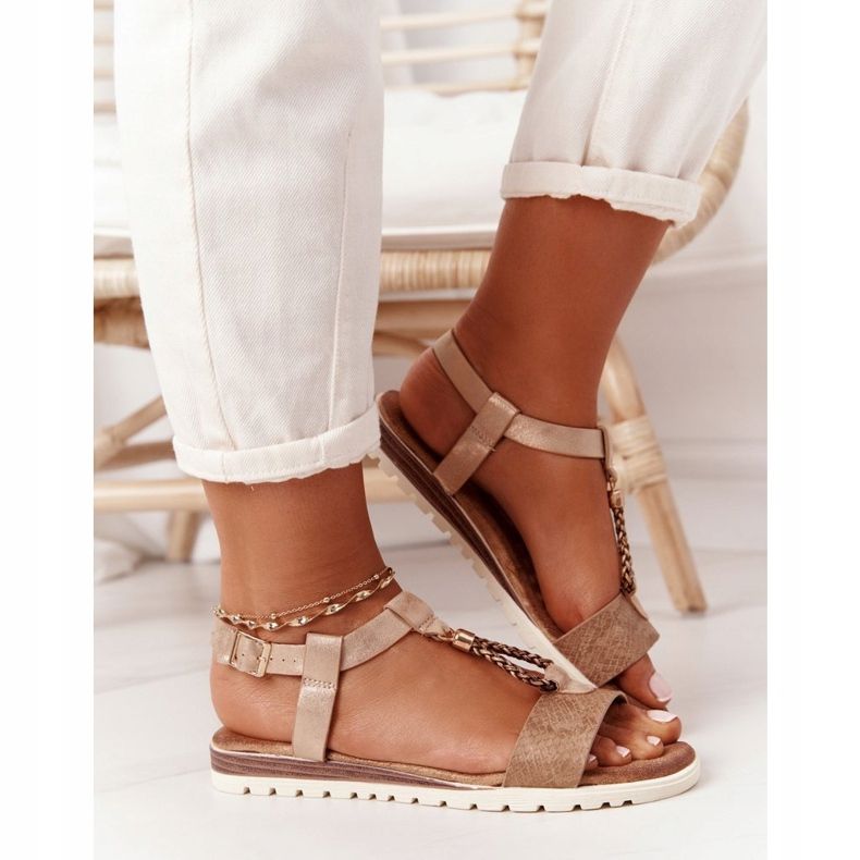 PE1 Willow -kupariset litteät sandaalit naisille kupari- 1