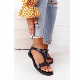 Naisten nahkasandaalit Nicole 2648 musta 2