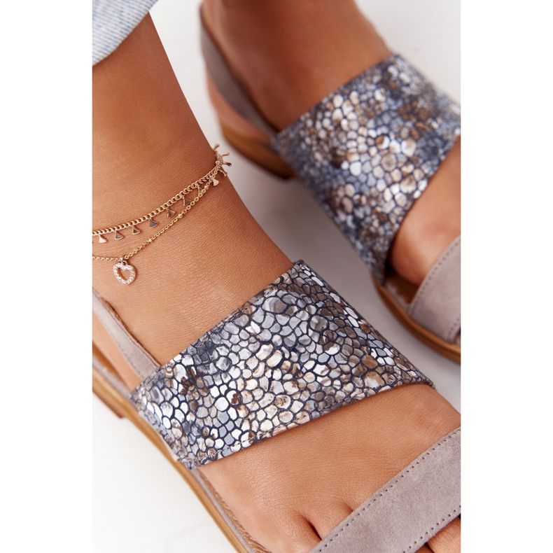 Nahkaiset sandaalit Maciejka 05167-10 Tummanbeige monivärinen 1