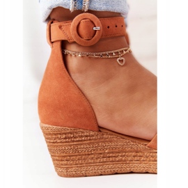 Suede Wedge Sandaalit Maciejka 04565-29 Punainen ruskea 1