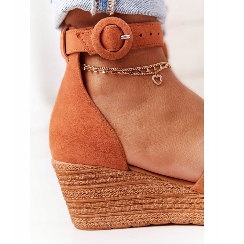 Suede Wedge Sandaalit Maciejka 04565-29 Punainen ruskea 1