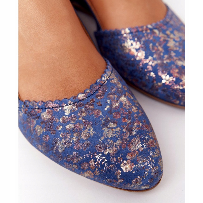 Maciejka 4972A-17 laivastonsininen nahkabaleriini 1