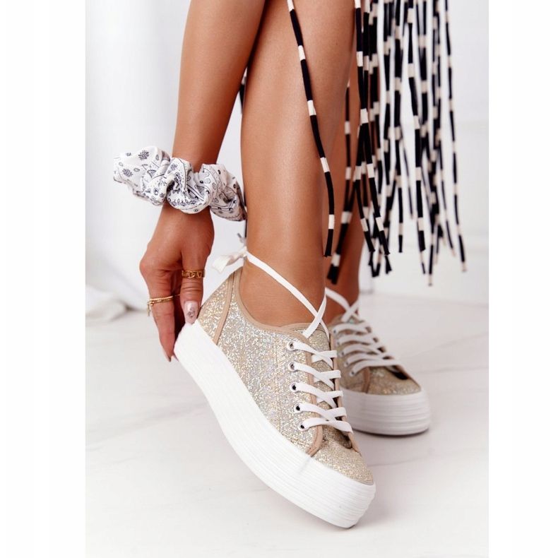 S.Barski Glitter -lenkkarit Golden Luna -alustalla kultainen 1